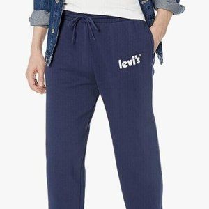 Levi's Men's Navy Blue Logo Sweatpants Navy XL NWT New With Tags